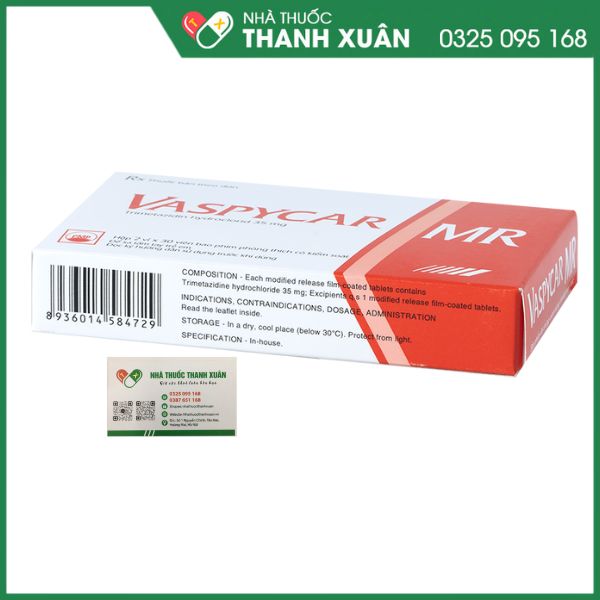 Vaspycar MR - Điều trị triệu chứng ở bệnh nhân đau thắt ngực ổn định không được kiểm soát đầy đủ